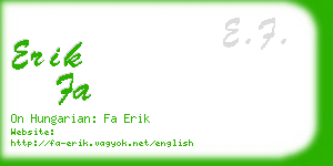 erik fa business card